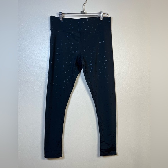 Terez Pants - TEREZ Uplift Leggings in Black Mini Star Size Large